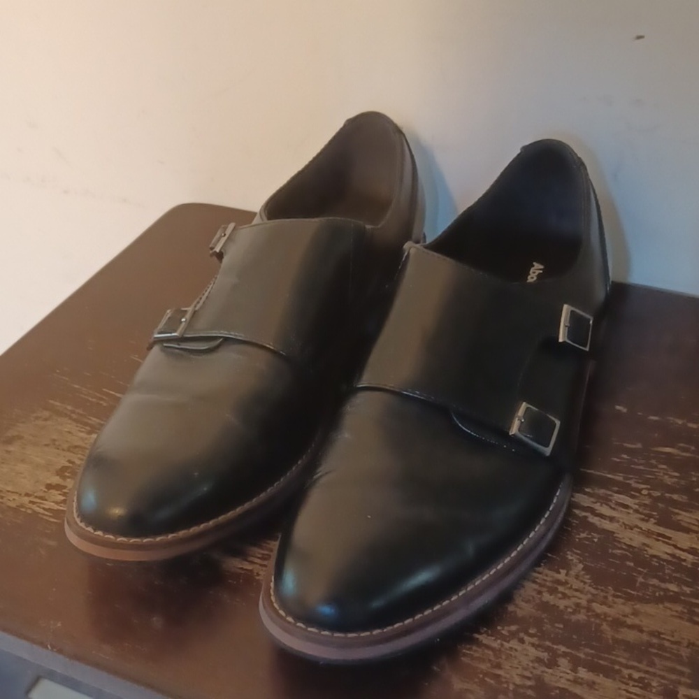 Abound Men's Black Double Monk Strap Oxfords, Size 11.5